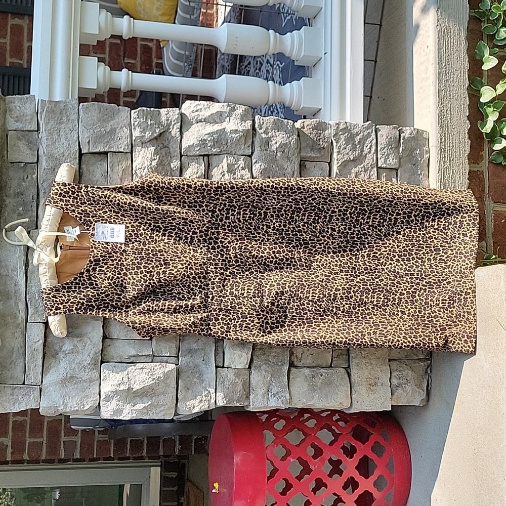 NWT J. Crew Animal Print Sheath Dress - 4 Petite